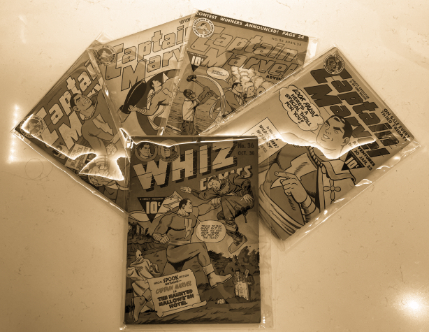 Selection of Captain Marcel comic book art.