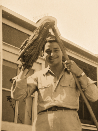 Cleaning day at the Barracks.