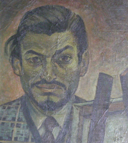 Self Portrait with Easel