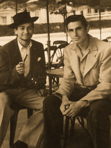 Richard and Dan at a Paris cafe.