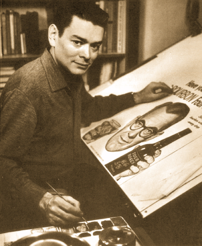 Richard working on an Advertisement.