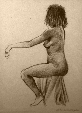 Nude Sitting in Chair.