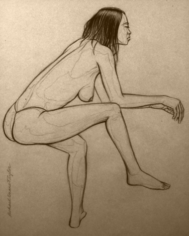 Nude Leaning Over.